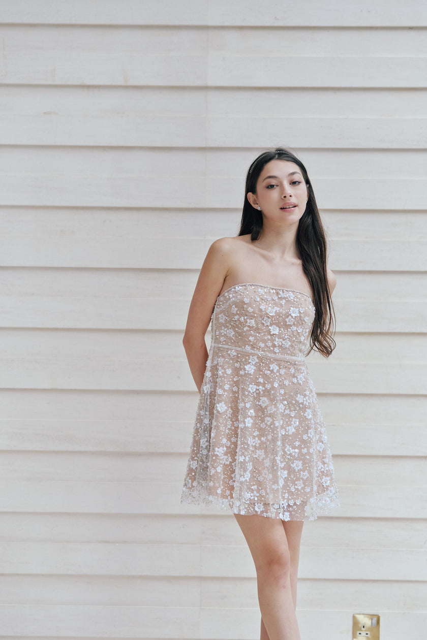 Sparkling Strapless Mini Dress