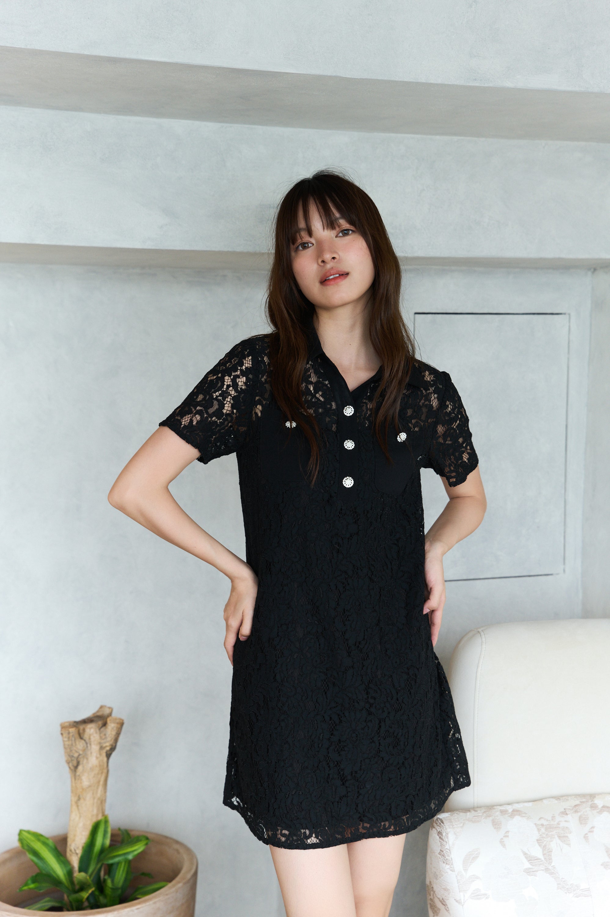 Black Lace Patterns Dress