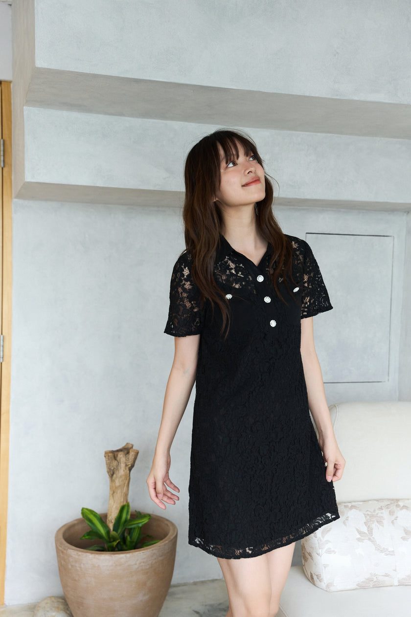 Black Lace Patterns Dress