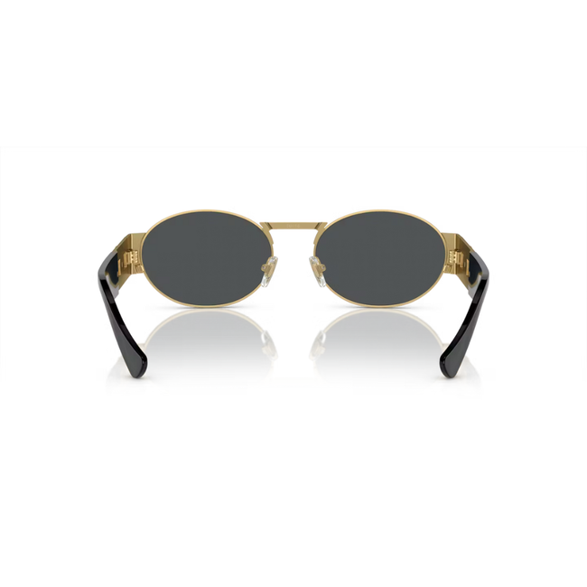 Retro Gold-Tone Oval Sunglasses