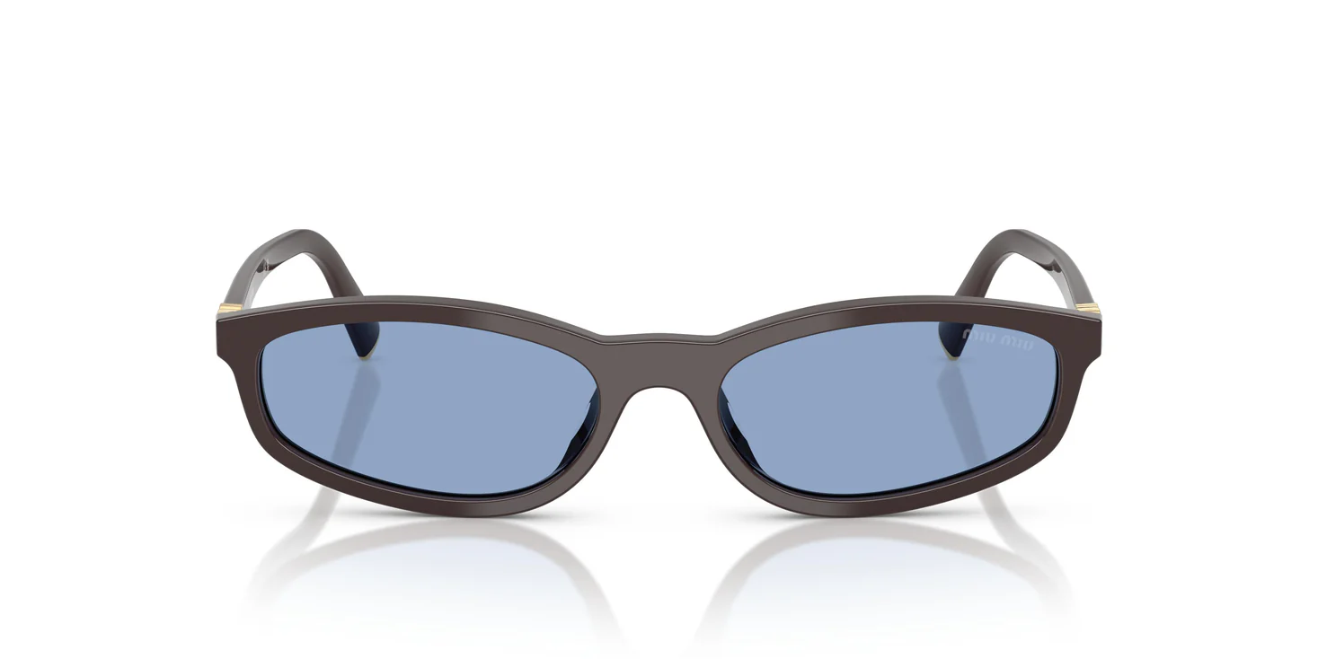 Dark Frame with Bold Blue Tinted Lenses Sunglasses