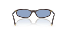 Dark Frame with Bold Blue Tinted Lenses Sunglasses