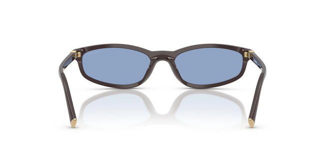 Dark Frame with Bold Blue Tinted Lenses Sunglasses