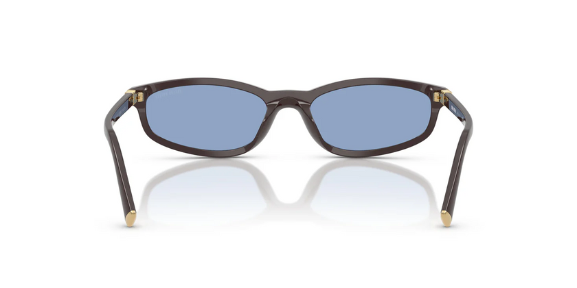 Dark Frame with Bold Blue Tinted Lenses Sunglasses
