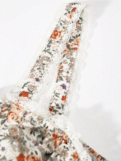 Elegant Women Floral Print Sleeveless Dress